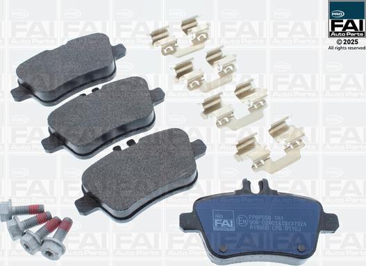 FAI AutoParts FPBP559 - Комплект гальмівних накладок, дискове гальмо work.proartstudio.com.ua