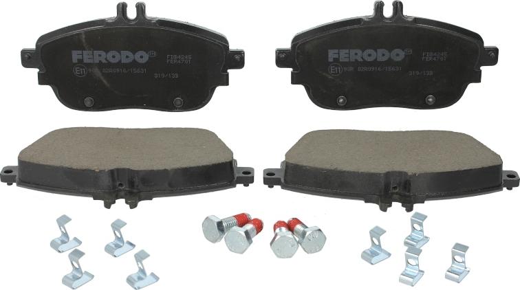 Ferodo FDB4245 - Комплект гальмівних накладок, дискове гальмо work.proartstudio.com.ua