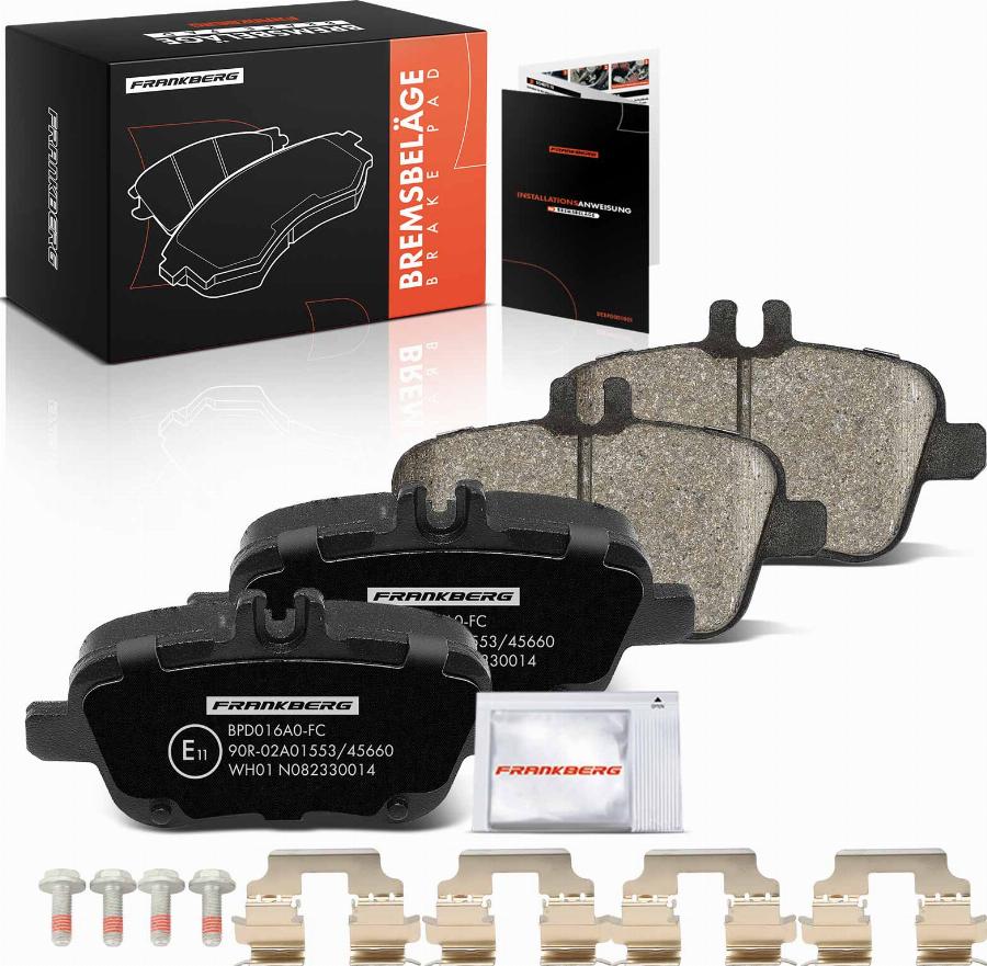 FRANKBERG 5481FB0033041 - Комплект гальмівних накладок, дискове гальмо work.proartstudio.com.ua