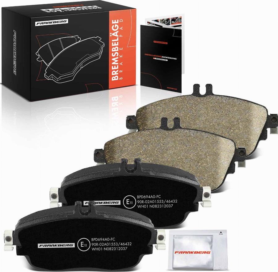 FRANKBERG 5481FB0029786 - Комплект гальмівних накладок, дискове гальмо work.proartstudio.com.ua
