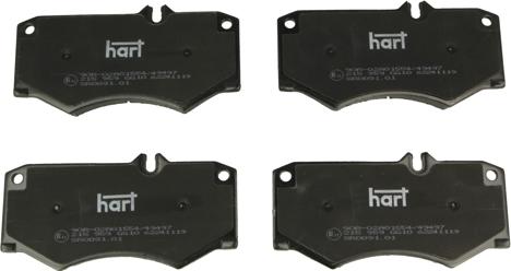 Hart 215 959 - Комплект гальмівних накладок, дискове гальмо work.proartstudio.com.ua